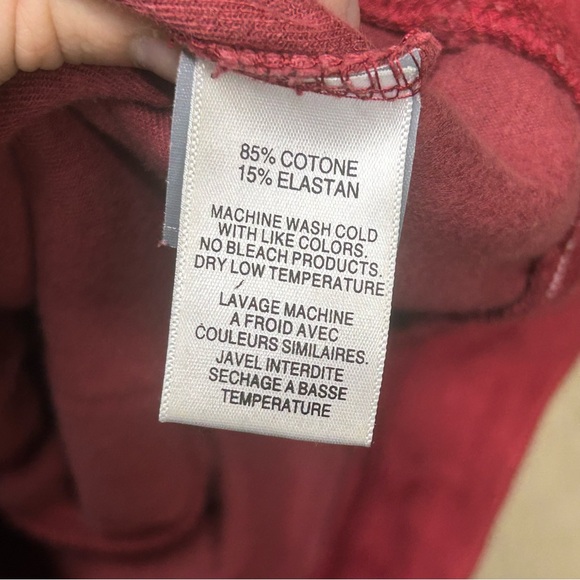 Juicy Couture Pants Womens Medium Red Y2K Velour Cargo Flare Wide Leg 2000s - Picture 7 of 8